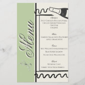 Handgezeichnete elegante einfache grüne & cremefar flyer (Vorne)