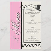 Handgezeichnete elegante einfache rosa und cremefa flyer (Vorne)