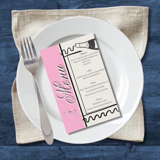 Handgezeichnete elegante einfache rosa und cremefa flyer