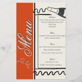 Handgezeichnete elegante einfache rote und cremefa flyer (Vorne)