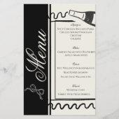 Handgezeichnete elegante einfache schwarze und wei flyer (Vorne)