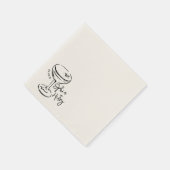 Handgezeichnete Espresso Martini, Bar Cocktail Hoc Serviette (Ecke)