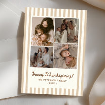 Handgezeichnete Familienfoto-Thanksgiving-Party mi