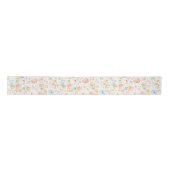 Handgezeichnete fantastische Blumen Pastell Elegan Satinband (Vorderseite)