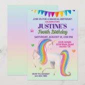 Handgezeichnete farbenfrohe magische Einheit Gebur Einladung (Vorne/Hinten)