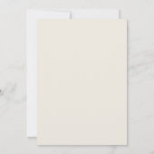 Handgezeichnete farbenfrohe orange Hochzeitstisch- Einladung (Rückseite)