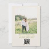 Handgezeichnete farbenfrohe Retro-QR-Code-Foto-Hoc Einladung (Rückseite)
