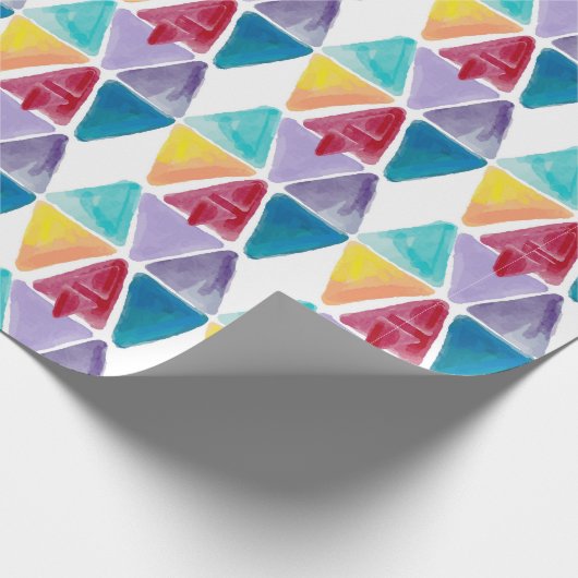 Handgezeichnete, farbige Dreiecke Geschenkpapier (Ecke)