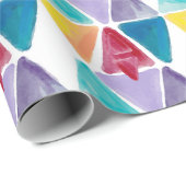 Handgezeichnete, farbige Dreiecke Geschenkpapier (Rolleneckpunkt)