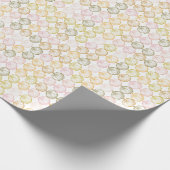 Handgezeichnete, farbige Kürbismuster im Herbstkol Geschenkpapier (Ecke)