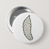 Handgezeichnete Federn Minimalistische Natur Button (Vorne & Hinten)