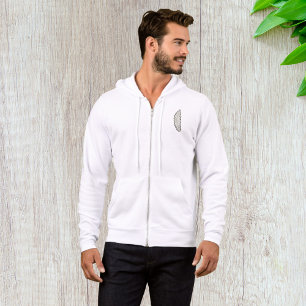 Handgezeichnete Federn Minimalistische Natur Hoodie
