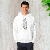 Handgezeichnete Federn Minimalistische Natur Hoodie