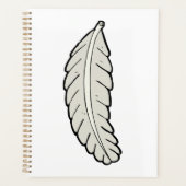 Handgezeichnete Federn Minimalistische Natur Planer (Vorderseite)