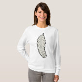 Handgezeichnete Federn Minimalistische Natur T-Shirt (Vorne ganz)