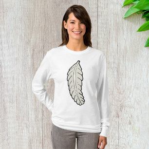 Handgezeichnete Federn Minimalistische Natur T-Shirt