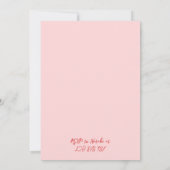 Handgezeichnete Feier an vierzig Quirky 40. Geburt Einladung (Rückseite)