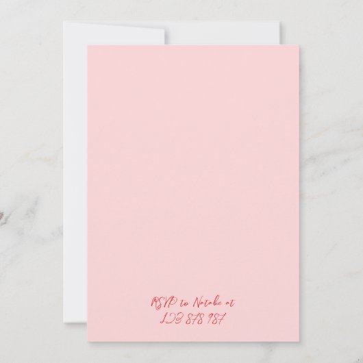 Handgezeichnete Feier an vierzig Quirky 40. Geburt Einladung (Rückseite)