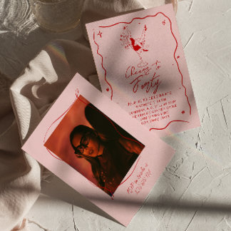 Handgezeichnete Feier an vierzig Quirky 40. Geburt Einladung