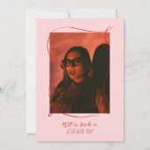 Handgezeichnete Feier an vierzig Quirky 40. Geburt Einladung (Rückseite)