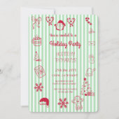 Handgezeichnete Feiertagsparty Einladung (Vorderseite)