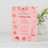 Handgezeichnete Feiertagsparty Einladung (Stehend Vorderseite)