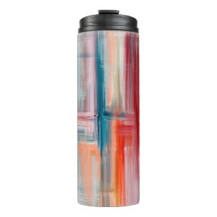 Handgezeichnete feine Kunstmalerei. Öl auf Leinwan Thermosbecher