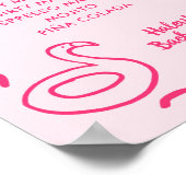 Handgezeichnete finale Flamingle Bachelorette Drin Poster (Ecke)