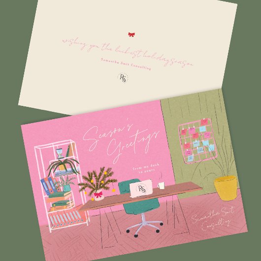 Handgezeichnete Firmenlogos Feiertagskarte