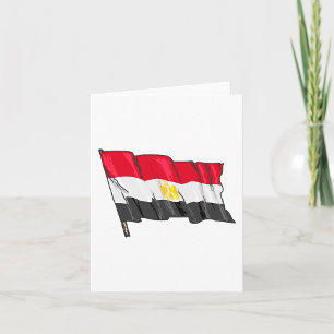 Handgezeichnete Flagge Ägyptens im Distressed-Look Karte