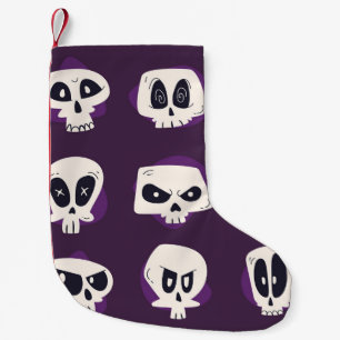 Handgezeichnete Flatdia de muertos skulls collecti Kleiner Weihnachtsstrumpf