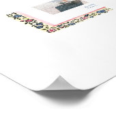 Handgezeichnete florale Hochzeitsfoto-Rahmen Paste Poster (Ecke)