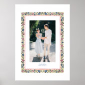 Handgezeichnete florale Hochzeitsfoto-Rahmen Paste Poster (Vorne)