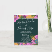 Handgezeichnete Florals Wedding Bold Pink Greeneri (Vorderseite)