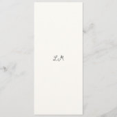 Handgezeichnete Flöten Doodle Moderne Hochzeit Menükarte (Rückseite)