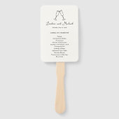 Handgezeichnete Flöten Doodle Modernes Hochzeitspr Fächer (Vorderseite)