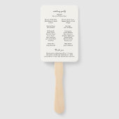 Handgezeichnete Flöten Doodle Modernes Hochzeitspr Fächer (Rückseite)