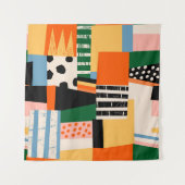 Handgezeichnete Formen. Abstrakt zeitgenössisch Wandteppich (Vorderseite (Horizontal))