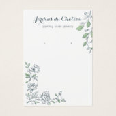 Handgezeichnete französische Ohrring-Grafikkarte (Vorderseite)