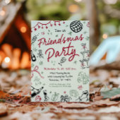 Handgezeichnete Friendsmas-Party Einladung, Weihna Einladung