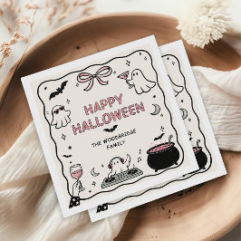 Handgezeichnete Frohe Halloween Servietten