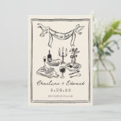 Handgezeichnete funkige Handschrift Save-the-Date Save The Date (Stehend Vorderseite)