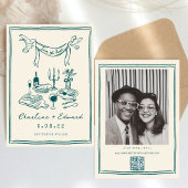 Handgezeichnete funkige Handschrift Save-the-Date Save The Date