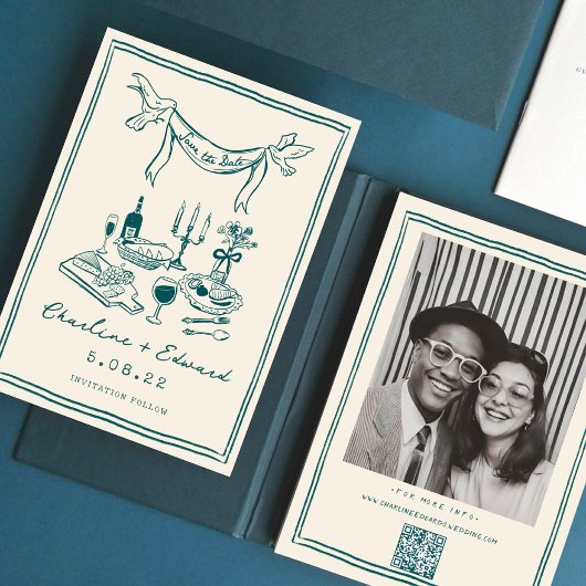 Handgezeichnete funkige Handschrift Save-the-Date Save The Date