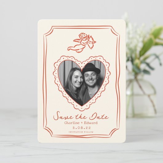 Handgezeichnete funkige Handschrift Save-the-Date Save The Date
