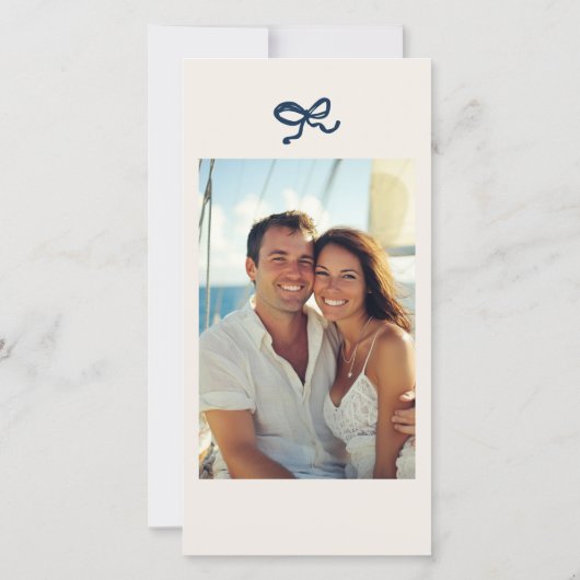 Handgezeichnete Funky-Monogramm-Hochzeit Save The Date (Rückseite)