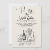 Handgezeichnete Funky Whimsical Probe Dinner Einladung (Vorderseite)