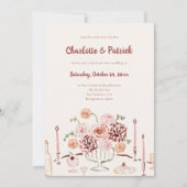 Handgezeichnete Funky Whimsical Wedding Einladung (Vorderseite)