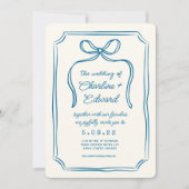 Handgezeichnete Funky Zeichnend Handschriftenhochz Einladung (Vorderseite)