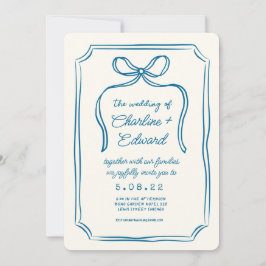 Handgezeichnete Funky Zeichnend Handschriftenhochz Einladung